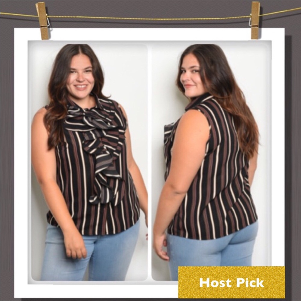 🌟 Plus Size Ruffle Front Top - Picture 9 of 11